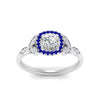 Load image into Gallery viewer, leaves-cushion-cut-halo-diamond-engagement-ring-with-sapphire-in-white-gold-FD9827CURGSABLANGLE5-NL-WG.jpg?v=1770891186