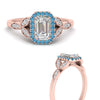 Load image into Gallery viewer, leaves-emerald-cut-halo-diamond-engagement-ring-with-blue-topaz-in-rose-gold-FD9827EMRGICBLTOANGLE3-NL-RG.jpg?v=1770891203