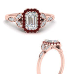 Load image into Gallery viewer, leaves-emerald-cut-halo-diamond-engagement-ring-with-ruby-in-rose-gold-FD9827EMRGRUDRANGLE3-NL-RG.jpg?v=1770891203