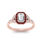 Load image into Gallery viewer, leaves-emerald-cut-halo-diamond-engagement-ring-with-ruby-in-rose-gold-FD9827EMRGRUDRANGLE5-NL-RG.jpg?v=1770891203