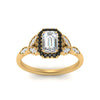 Load image into Gallery viewer, leaves-emerald-cut-halo-engagement-ring-with-black-diamond-in-yellow-gold-FD9827EMRGBLACKANGLE5-NL-YG.jpg?v=1770891204