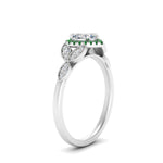 Load image into Gallery viewer, leaves-heart-shaped-halo-diamond-engagement-ring-with-emerald-in-white-gold-FD9827HTRGEMGRANGLE2-NL-WG.jpg?v=1770891218