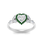 Load image into Gallery viewer, leaves-heart-shaped-halo-diamond-engagement-ring-with-emerald-in-white-gold-FD9827HTRGEMGRANGLE5-NL-WG.jpg?v=1770891218