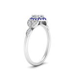 Load image into Gallery viewer, leaves-heart-shaped-halo-diamond-engagement-ring-with-sapphire-in-white-gold-FD9827HTRGSABLANGLE2-NL-WG.jpg?v=1770891218