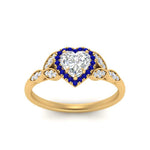 Load image into Gallery viewer, leaves-heart-shaped-halo-diamond-engagement-ring-with-sapphire-in-yellow-gold-FD9827HTRGSABLANGLE5-NL-YG.jpg?v=1770891218
