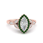 Load image into Gallery viewer, leaves-marquise-cut-halo-diamond-engagement-ring-with-emerald-in-rose-gold-FD9827MQRGEMGR-NL-RG.jpg?v=1770891235