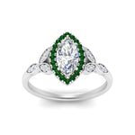 Load image into Gallery viewer, leaves-marquise-cut-halo-diamond-engagement-ring-with-emerald-in-white-gold-FD9827MQRGEMGRANGLE5-NL-WG_4945cbe5-adb8-4c1a-b3f8-b85ff4e06498.jpg?v=1770891368