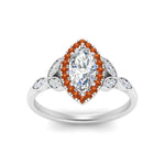 Load image into Gallery viewer, leaves-marquise-cut-halo-diamond-engagement-ring-with-orange-sapphire-in-white-gold-FD9827MQRGSAORANGLE5-NL-WG_a8b99ab2-cea9-419d-970b-d3451bbccb1a.jpg?v=1770891368