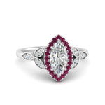 Load image into Gallery viewer, leaves-marquise-cut-halo-diamond-engagement-ring-with-pink-sapphire-in-white-gold-FD9827MQRGSADRPI-NL-WG.jpg?v=1770891235