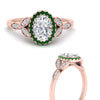 Load image into Gallery viewer, leaves-oval-shaped-halo-diamond-engagement-ring-with-emerald-in-rose-gold-FD9827OVRGEMGRANGLE3-NL-RG.jpg?v=1770891254