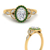 Load image into Gallery viewer, leaves-oval-shaped-halo-diamond-engagement-ring-with-emerald-in-yellow-gold-FD9827OVRGEMGRANGLE3-NL-YG.jpg?v=1770891254