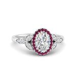 Load image into Gallery viewer, leaves-oval-shaped-halo-diamond-engagement-ring-with-pink-sapphire-in-white-gold-FD9827OVRGSADRPI-NL-WG.jpg?v=1770891254
