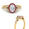 Load image into Gallery viewer, leaves-oval-shaped-halo-diamond-engagement-ring-with-pink-sapphire-in-yellow-gold-FD9827OVRGSADRPIANGLE3-NL-YG.jpg?v=1770891253