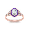 Load image into Gallery viewer, leaves-oval-shaped-halo-diamond-engagement-ring-with-purple-topaz-in-rose-gold-FD9827OVRGVITOANGLE5-NL-RG.jpg?v=1770891253