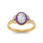 Load image into Gallery viewer, leaves-oval-shaped-halo-diamond-engagement-ring-with-purple-topaz-in-yellow-gold-FD9827OVRGVITOANGLE5-NL-YG.jpg?v=1770891253