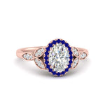 Load image into Gallery viewer, leaves-oval-shaped-halo-diamond-engagement-ring-with-sapphire-in-rose-gold-FD9827OVRGSABL-NL-RG.jpg?v=1770891254