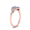 Load image into Gallery viewer, leaves-oval-shaped-halo-diamond-engagement-ring-with-sapphire-in-rose-gold-FD9827OVRGSABLANGLE2-NL-RG.jpg?v=1770891254