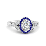 Load image into Gallery viewer, leaves-oval-shaped-halo-diamond-engagement-ring-with-sapphire-in-white-gold-FD9827OVRGSABL-NL-WG.jpg?v=1770891253