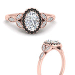 Load image into Gallery viewer, leaves-oval-shaped-halo-engagement-ring-with-black-diamond-in-rose-gold-FD9827OVRGBLACKANGLE3-NL-RG.jpg?v=1770891254