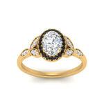 Load image into Gallery viewer, leaves-oval-shaped-halo-engagement-ring-with-black-diamond-in-yellow-gold-FD9827OVRGBLACKANGLE5-NL-YG.jpg?v=1770891254