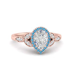 Load image into Gallery viewer, leaves-pear-shaped-halo-diamond-engagement-ring-with-blue-topaz-in-rose-gold-FD9827PERGICBLTO-NL-RG.jpg?v=1770891269