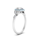 Load image into Gallery viewer, leaves-pear-shaped-halo-diamond-engagement-ring-with-blue-topaz-in-white-gold-FD9827PERGICBLTOANGLE2-NL-WG.jpg?v=1770891269