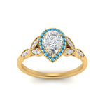Load image into Gallery viewer, leaves-pear-shaped-halo-diamond-engagement-ring-with-blue-topaz-in-yellow-gold-FD9827PERGICBLTOANGLE5-NL-YG.jpg?v=1770891269