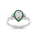 Load image into Gallery viewer, leaves-pear-shaped-halo-diamond-engagement-ring-with-emerald-in-white-gold-FD9827PERGEMGRANGLE5-NL-WG.jpg?v=1770891269