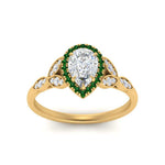 Load image into Gallery viewer, leaves-pear-shaped-halo-diamond-engagement-ring-with-emerald-in-yellow-gold-FD9827PERGEMGRANGLE5-NL-YG.jpg?v=1770891269