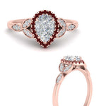 Load image into Gallery viewer, leaves-pear-shaped-halo-diamond-engagement-ring-with-ruby-in-rose-gold-FD9827PERGRUDRANGLE3-NL-RG.jpg?v=1770891269