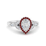 Load image into Gallery viewer, leaves-pear-shaped-halo-diamond-engagement-ring-with-ruby-in-white-gold-FD9827PERGRUDR-NL-WG.jpg?v=1770891269