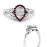 Load image into Gallery viewer, leaves-pear-shaped-halo-diamond-engagement-ring-with-ruby-in-white-gold-FD9827PERGRUDRANGLE3-NL-WG.jpg?v=1770891269