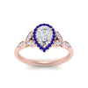 Load image into Gallery viewer, leaves-pear-shaped-halo-diamond-engagement-ring-with-sapphire-in-rose-gold-FD9827PERGSABLANGLE5-NL-RG.jpg?v=1770891269