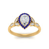 Load image into Gallery viewer, leaves-pear-shaped-halo-diamond-engagement-ring-with-sapphire-in-yellow-gold-FD9827PERGSABLANGLE5-NL-YG.jpg?v=1770891269