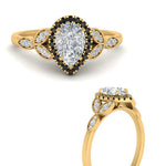 Load image into Gallery viewer, leaves-pear-shaped-halo-engagement-ring-with-black-diamond-in-yellow-gold-FD9827PERGBLACKANGLE3-NL-YG.jpg?v=1770891268