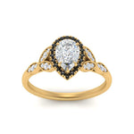Load image into Gallery viewer, leaves-pear-shaped-halo-engagement-ring-with-black-diamond-in-yellow-gold-FD9827PERGBLACKANGLE5-NL-YG.jpg?v=1770891269