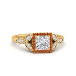 Load image into Gallery viewer, leaves-princess-cut-halo-diamond-engagement-ring-with-orange-sapphire-in-yellow-gold-FD9827PRRGSAOR-NL-YG.jpg?v=1770891286