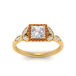 Load image into Gallery viewer, leaves-princess-cut-halo-diamond-engagement-ring-with-orange-sapphire-in-yellow-gold-FD9827PRRGSAORANGLE5-NL-YG.jpg?v=1770891286