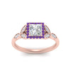 Load image into Gallery viewer, leaves-princess-cut-halo-diamond-engagement-ring-with-purple-topaz-in-rose-gold-FD9827PRRGVITOANGLE5-NL-RG_0751ed20-de01-49a0-ab98-0aa890d2cac2.jpg?v=1770891397