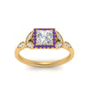 Load image into Gallery viewer, leaves-princess-cut-halo-diamond-engagement-ring-with-purple-topaz-in-yellow-gold-FD9827PRRGVITOANGLE5-NL-YG_7b07953e-0f57-4a34-b035-c9d688fd892c.jpg?v=1770891396