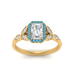 Load image into Gallery viewer, leaves-radiant-cut-halo-diamond-engagement-ring-with-blue-topaz-in-yellow-gold-FD9827RARGICBLTOANGLE5-NL-YG.jpg?v=1770891302