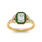 Load image into Gallery viewer, leaves-radiant-cut-halo-diamond-engagement-ring-with-emerald-in-yellow-gold-FD9827RARGEMGRANGLE5-NL-YG.jpg?v=1770891302