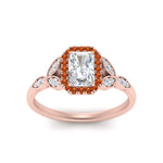Load image into Gallery viewer, leaves-radiant-cut-halo-diamond-engagement-ring-with-orange-sapphire-in-rose-gold-FD9827RARGSAORANGLE5-NL-RG.jpg?v=1770891304