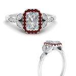 Load image into Gallery viewer, leaves-radiant-cut-halo-diamond-engagement-ring-with-ruby-in-white-gold-FD9827RARGRUDRANGLE3-NL-WG.jpg?v=1770891302