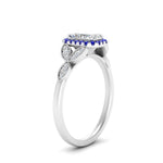 Load image into Gallery viewer, leaves-radiant-cut-halo-diamond-engagement-ring-with-sapphire-in-white-gold-FD9827RARGSABLANGLE2-NL-WG.jpg?v=1770891304