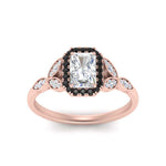Load image into Gallery viewer, leaves-radiant-cut-halo-engagement-ring-with-black-diamond-in-rose-gold-FD9827RARGBLACKANGLE5-NL-RG.jpg?v=1770891304