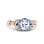 Load image into Gallery viewer, leaves-round-cut-halo-diamond-engagement-ring-with-blue-topaz-in-rose-gold-FD9827RORGICBLTO-NL-RG.jpg?v=1770891318