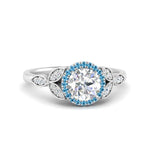 Load image into Gallery viewer, leaves-round-cut-halo-diamond-engagement-ring-with-blue-topaz-in-white-gold-FD9827RORGICBLTO-NL-WG.jpg?v=1770891318