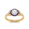 Load image into Gallery viewer, leaves-round-cut-halo-diamond-engagement-ring-with-sapphire-in-yellow-gold-FD9827RORGSABLANGLE5-NL-YG.jpg?v=1770891318