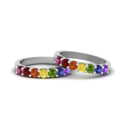 Lesbian Rainbow Wedding Band